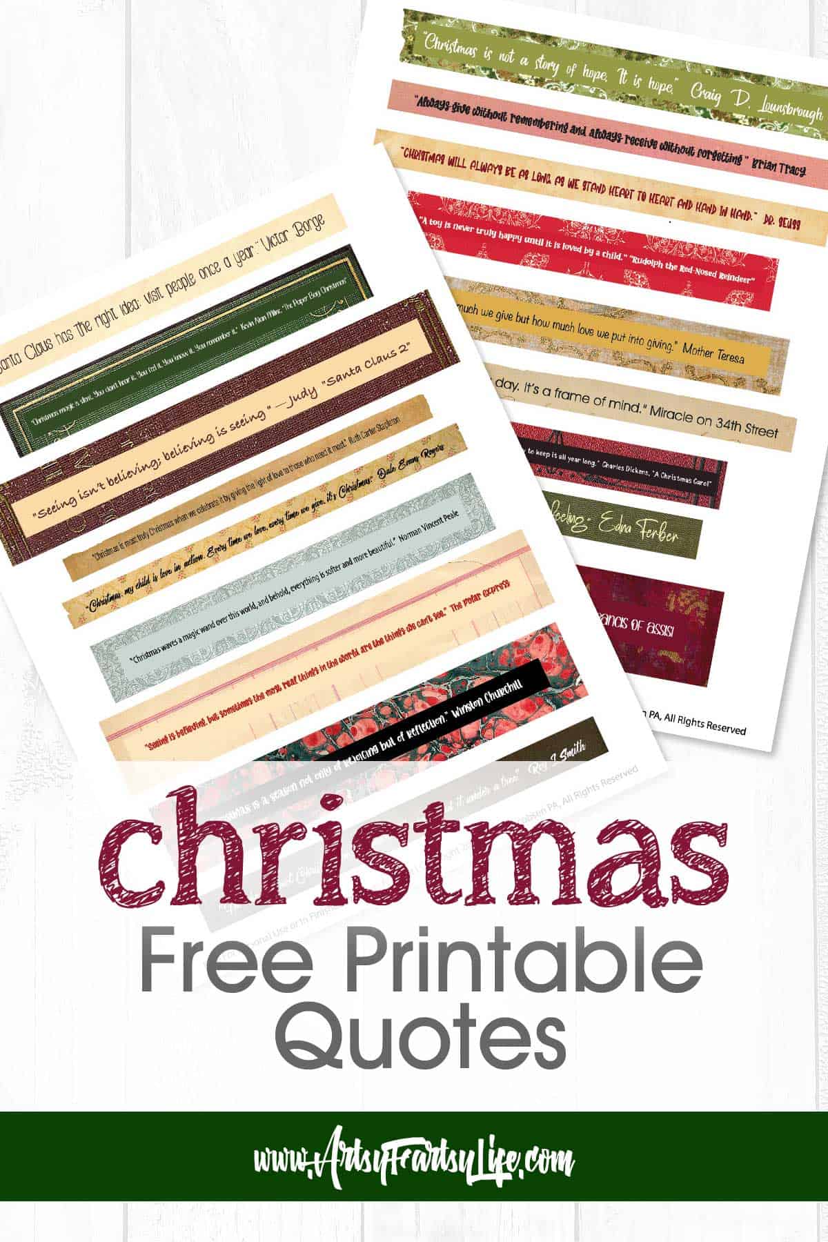 christmas quotes for art journaling (includes free printable